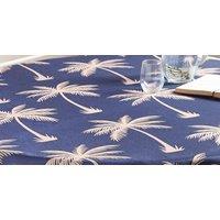 Luxury Living Palm Tablecloth 150cm x 215cm Oblong in Navy | Size: 150 cm x 215 cm