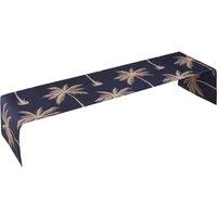 Luxury Living Palm Water Repellant Table Runner in Mid Blue