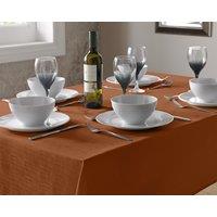 Luxury Living Durable Easy-Care Fade-Resistant Linen-Look Tablecloths - 85cm Round in Orange