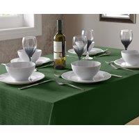 Luxury Living Durable Easy-Care Fade-Resistant Linen-Look Tablecloths - 85cm Round in Green