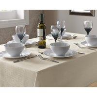 Luxury Living Durable Easy-Care Fade-Resistant Linen-Look Tablecloths - 135x180cm Oblong in Ivory | Size: 135x180 cm