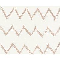 A.S. Creation Metallic Graphic Linen Fabric Paint Brush Stroke Wallpaper in Bronze