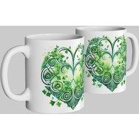 Simply Stunning Mugs Handcrafted Ceramic Mug with Celtic Triskele Design in White