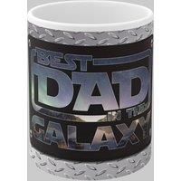 Simply Stunning Mugs Best Dad in the Galaxy Handcrafted Ceramic Mug in White