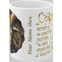 Simply Stunning Mugs Zodiac Ceramic Mug Capricorn - Horned Goat - Handcrafted Elegance for Every Star Sign in White