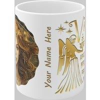 Simply Stunning Mugs Zodiac Ceramic Mug Virgo - Virgin - Handcrafted Elegance for Every Star Sign in White