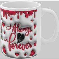 Simply Stunning Mugs Romantic 'Always & Forever' Valentine's Day Ceramic Mug in White
