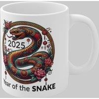 Simply Stunning Mugs Elegant Year of the Snake 2025 Mug - A Meaningful Lunar New Year Gift in White
