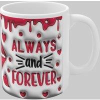 Simply Stunning Mugs Romantic "Always & Forever" Mug - Perfect Valentine's Gift in White