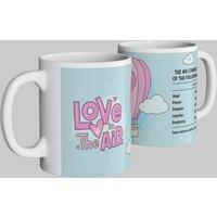 Simply Stunning Mugs 'Love is in the Air' Valentine's Mug - A Whimsical Gift for Someone Special in White