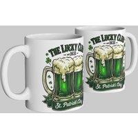 Simply Stunning Mugs The Lucky Club St. Patrick's Day Mug - Classic Irish Celebration in White