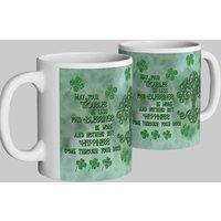 Simply Stunning Mugs Celtic Blessing Handcrafted Mug - Irish Wisdom & Luck in White