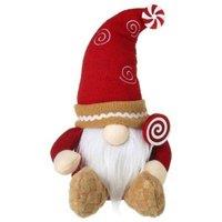 Garden Greatness Sitting Candy Cane Lollipop Gonk in Red | Size: 1 Pack