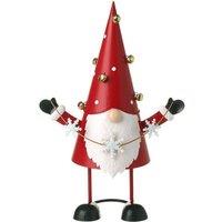 Garden Greatness Metal Gonk With Snowflake Garland in White | Size: 1 Pack