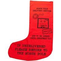 VFM e-Store Jumbo Felt Printed Stocking in Red