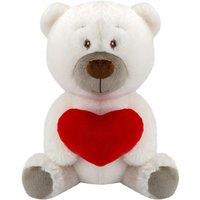 VFM e-Store Bear Soft Toy Cream Polar Plush With Red Love Heart