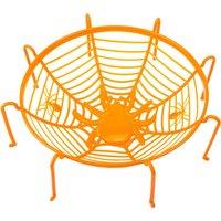 VFM e-Store Halloween Sweet Bowl Spider Web Basket 3D Bowl With Legs Halloween in Orange