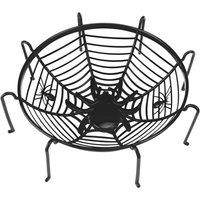 VFM e-Store Halloween Sweet Bowl Spider Web Basket 3D Bowl With Legs Halloween in Black
