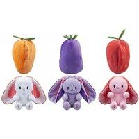 PMS Zip'Emals 20Cm Zippy Reversible Food Bunny Soft Plush