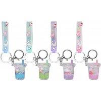 PMS Liquid Filled Acrylic Keyring Charm Slurpy Design Assorted Colour