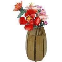 Florist Flower Bouquet Building Block Set Camellia 550 Pieces 26Cm
