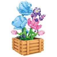 Florist Flower Bouquet Building Block Set Rose 550 Pieces 26Cm