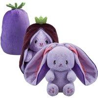 VFM e-Store Bunny Soft Toy Folding Plush Cute Cuddly Soft Fluffy Rabbit Stuffed in Purple