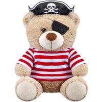 VFM e-Store Bear Pirate Soft Toy Themed Animal Plush Cuddly Soft Furry in Red