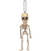VFM e-Store Halloween Skeleton Decoration Big Head, Red LED Eyes Trick or Treat in White