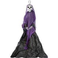 VFM e-Store 7ft Hanging Decoration Halloween Party, Trick or Treat Skeleton Purple in Orange