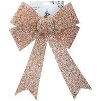 VFM e-Store Tinsel Bow Light Up Christmas Decoration X Rose Gold