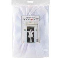 VFM e-Store Christmas Door Bow Luxury Decoration X White Diamante