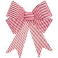 VFM e-Store Candy Stripe Bow Christmas Decoration X in Red