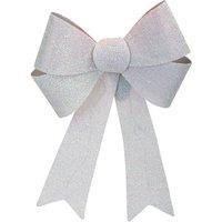 VFM e-Store Christmas Bow Light Up Tinsel Decoration X White