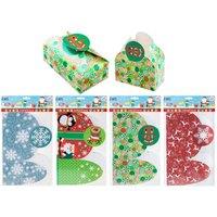 VFM e-Store Christmas Gift Boxes 4 Xmas Themed Designs 1 x Varied Design 18x7x11cm | Size: 18 x 7 x 11 cm
