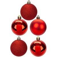 VFM e-Store Christmas Bauble Decoration Hanging Tree Ornament X 5 6cm Red