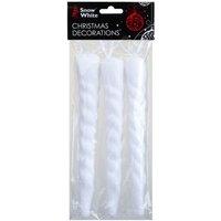 VFM e-Store Icicle Decorations Christmas Hanging Decoration X 3 20cm White