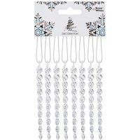 VFM e-Store Christmas Tree Decoration Crystal Look Icicles Ornament X Clear