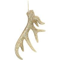 VFM e-Store Christmas Tree Decoration Hanging Glitter Stag Antler Ornament Gold