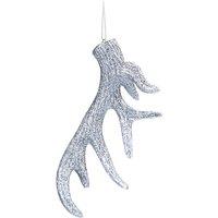 VFM e-Store Christmas Tree Decoration Hanging Stag Antler Ornament 17x7x2. Silver