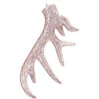VFM e-Store Christmas Tree Decoration Hanging Stag Antler Ornament 17x7x2. Rose in Gold
