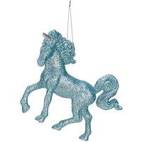 VFM e-Store Christmas Tree Decoration Hanging Unicorn Ornament X 1 13cm Ice Blue