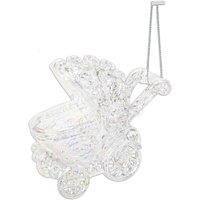 VFM e-Store Christmas Tree Decoration Iridescent Acrylic Pram Ornament X in Clear
