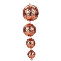 VFM e-Store Christmas Bauble Decoration Hanging Tree Ornament X 4 31cm Rose Gold