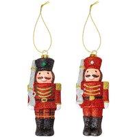 VFM e-Store Christmas Tree Decoration Soldier Glitter Ornament in Red