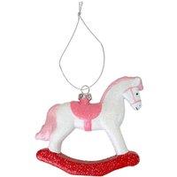 VFM e-Store Christmas Tree Decoration Rocking Horse 10x10. 5x2 in Pink