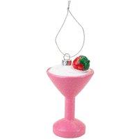 VFM e-Store Christmas Tree Decoration Glitter Cocktail Ornament 11x6. 5x6 in Red