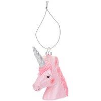 VFM e-Store Christmas Tree Decoration Glitter Unicorn Ornament X in Pink