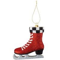 VFM e-Store Christmas Decoration Xmas Skate X 1 12. 5cm x 11cm x 3. 5cm Xmas Skate in Red | Size: 5 cm x 11 cm