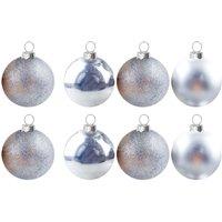 VFM e-Store Christmas Bauble Decoration Hanging Tree Ornament X 8 5cm Silver